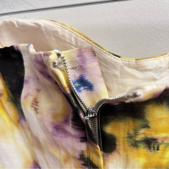 J Crew Size 4 Fleurette Sweetheart Bust Tie Dye Silk & Linen Blend Mini Dress - Picture 9 of 11